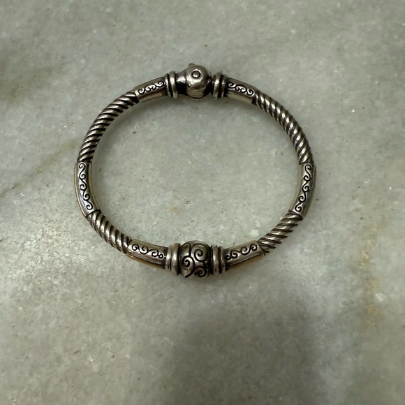 Two silver Brighton bangle bracelet solid brass plated sterling silver. - Picture 3 of 4